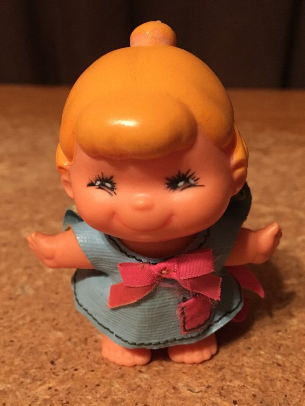 VINTAGE NIFTY NAN 1970 SMALL SHOTS MATTEL BOW DRESS BLONDE DOLL